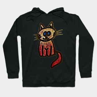 Smiling kitty in chocolate colours Hoodie